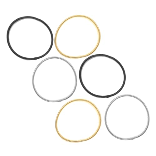 Generisch 6 Stück Teiliges Herren Metall Arm Garters Elastische Ärmelhalter Hemd Ärmel Manschetten Schwarz Gold Silber Vielseitig und von Generisch