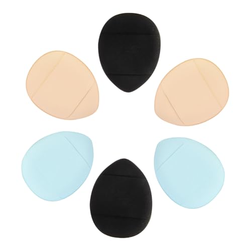 Generisch 6St Fingerspitzen-Mini-Puff Kosmetiktasche Gesicht gedrückt Make-up-Puff Foundation-Make-up Abs makeup puff make up zubehör kosmetisches Kissen Puderquaste Hydrophiles Polyurethan von Generisch