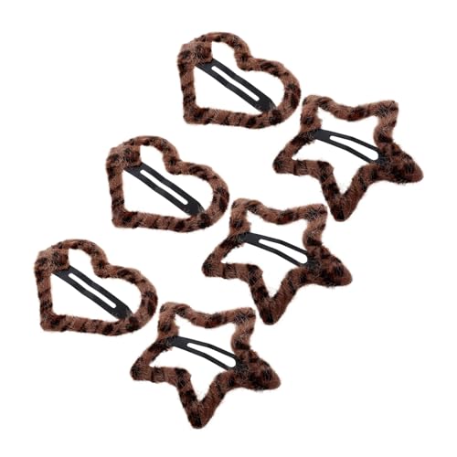 Generisch 6st Haarnadel Haarschmuck Mit Leopardenmuster Haarspangen Zum Stylen Haarspangen Schnappen Accessoires Mit Gepardenmuster Haarklammern Kleine Mädchen Haarzubehör Stoff von Generisch