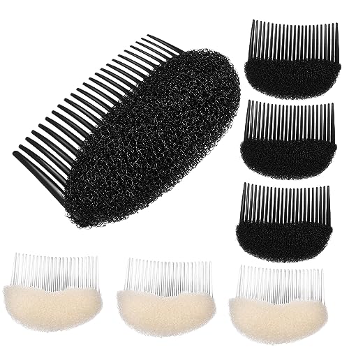 Generisch 6st Schwamm Haar Styling Gefälscht Nasse Haarbürste Haarpolster Für Frauen Flache Haarspange Volumengeber Werkzeug Zum Flechten Von Haaren Haarknotenhersteller Esponja Locken Acryl von Generisch