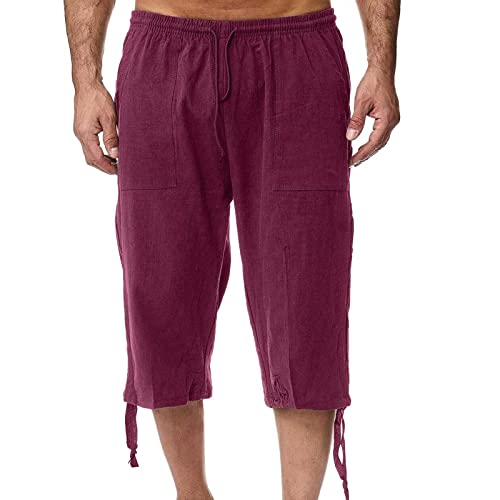 Generisch 7/8 Hose Herren,Kurze Hose Herren Leinen-Shorts 3/4 Länge Hosen Sommerhose Bermuda Sommer Dreiviertel Cargohose Herrenshorts Strand Yoga Jogger Casual Sweatpants Sporthose Mit Taschen Generisch 7/8 Hose Herren,Kurze Hose Herren Leinen-Shorts 3/4 Länge Hosen Sommerhose Bermuda Sommer Dreiviertel Cargohose Herrenshorts Strand Yoga Jogger Casual Sweatpants Sporthose Mit Taschen von Generisch