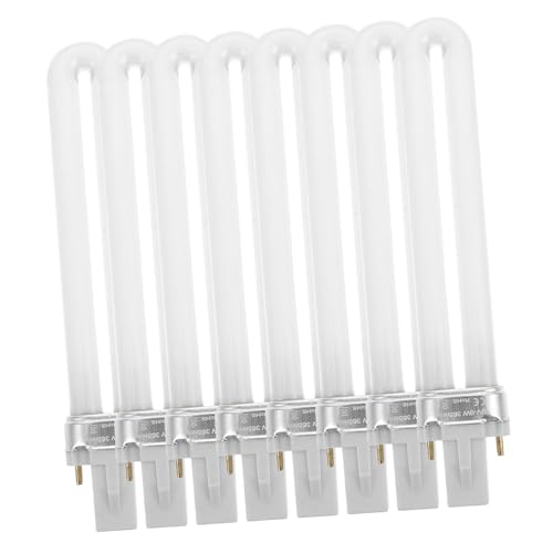 Generisch 8St Nagelmaschinenlampe nageltrockner nagelhärter nailing tool uv-lampen uv lamp Nagelaufbau-Gel geführte Nagellampe Nagelkunstbirne Nagelkunstlicht Maniküre Lichtröhre Glas Weiß von Generisch