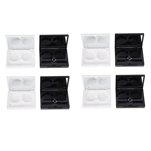 Generisch 8st Lidschatten-box Leere Lidschattenpfanne Leere Lidschattenpalette Leere Errötenpalette Nachfüllbarer Rougebehälter Kosmetik-unterbehälter Rougefach Plastik Weiß von Generisch