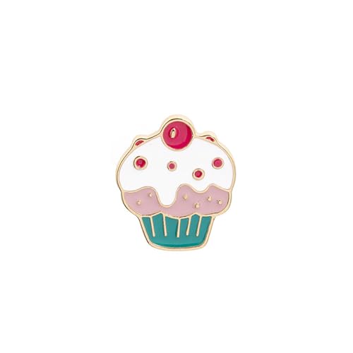 Generisch Abnehmbare KnöPfe Brosche Niedliche Emaille Pins Rucksack Tasche Pins Emaille Pin Set Eis Pin Kuchen Stift Erdbeere Lollipop Jacke Hut Kinder Buttons Anstecker (2cmx1. 7x1cm) von Generisch