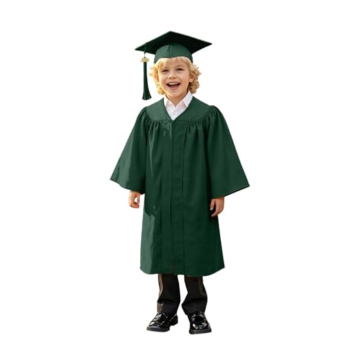 Generisch Abschlusskleid Kinder Abschluss Talar Abschlusskleider Lang Talar Doktorhut Graduation Hat Set Schulabschluss Kleider Abschluss Hut Kinder Abendkleid Set Shawl Quasten Vorschule von Generisch