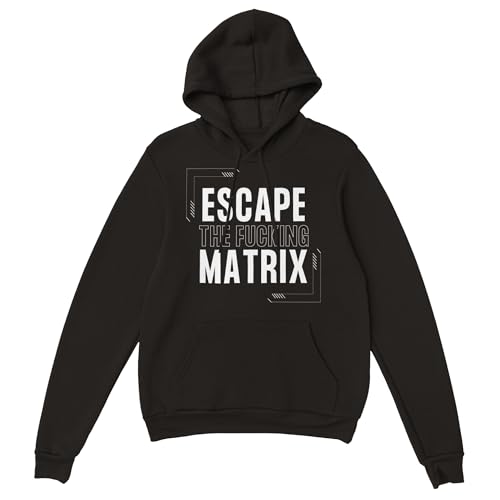 Generisch Andrew Tate Hoodie - Schwarz mit 'Escape The Fucking Matrix' Aufdruck - Offizieller Merchandise - Hochwertiger Stoff - Limitierte Auflage (as3, Alpha, 3X_l, Regular, Regular) von Generisch