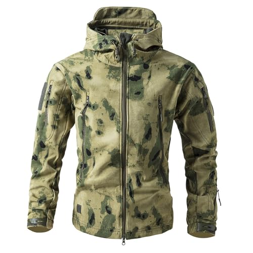 Generisch Angebot des Tages, Militär Jacke Herren Reißverschluss Multicam Field Tarnjacke Tactical Jacke Herren Armee Outdoor Jagd Taktische Jacke Herren Jacket Bundeswehr Parker Jagdjacke XXL von Generisch