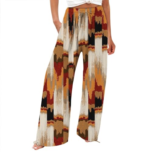 Generisch Angebote des Tages Heute Deals of The Day Weite Sommerhose Damen Leicht Und Luftig High Waist Strandhose Lang Freizeithose Sommer Palazzo Hose Bequem Stoffhose Blitzangebote des Tages von Generisch