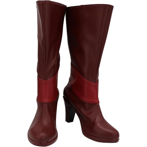 Generisch Anime Cosplay Stiefel Für Alastor Fancy Bühne Performance Requisiten Schuhe Custom Made Halloween Christma Comic Con (Rot,39) von Generisch