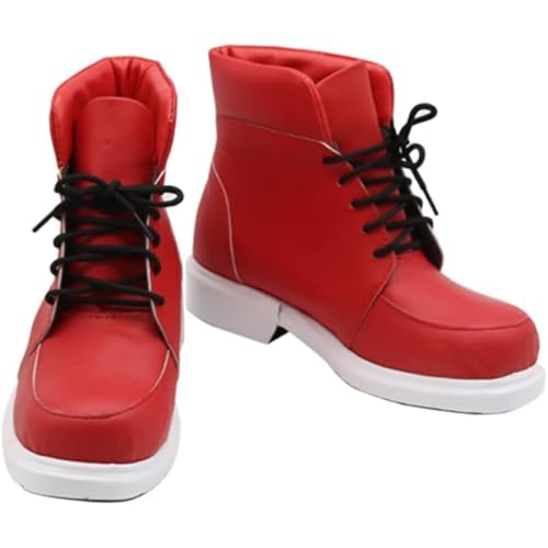 Generisch Anime Cosplay Stiefel Für Midoriya Izuku Mode Rot Fancy Bühne Performance Requisiten Schuhe Halloween Comic Con (Rot,44) von Generisch