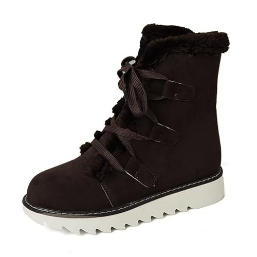 Generisch Ankle Boots Damen Western Stiefeletten Winter Westernstiefel Stiefel mit Knielanger Langschaft Lockerer Schaft-Design für lässigen Look Rutschfeste Laufsohle Cowboystiefel Elegant von Generisch