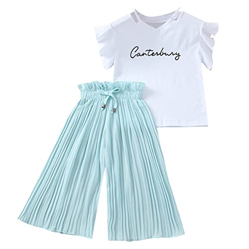 Generisch Anzug Für Kinder Mädchen Bekleidungssets Freizeit Sweatshirt Mit Schlaghose Set Kinder Herbst Winter Outfit Mode Langarmshirt Kleidung Set Für Mädchen 5-13 Jahre von Generisch