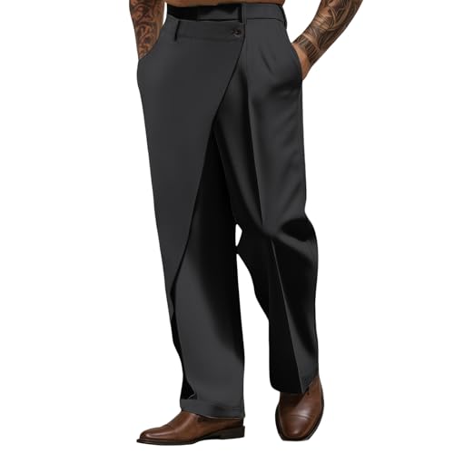 Generisch Anzughose Herren Unregelmäßig Trousers Spleiß Einfarbig Straight Fitnesshose Baggy Freizeithose Reisehose Modisch Einfach Business Hose Golfhose Generisch Anzughose Herren Unregelmäßig Trousers Spleiß Einfarbig Straight Fitnesshose Baggy Freizeithose Reisehose Modisch Einfach Business Hose Golfhose von Generisch