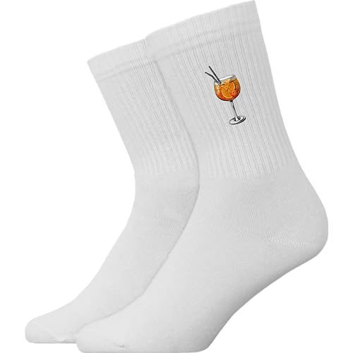 Generisch Aperol Spritz - Atmungsaktive Sportsocken Tennissocken Crew Socks Baumwolle Socken von Generisch