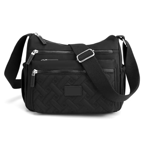 Generisch Apparent Crossbody Bag, Large Capacity Waterproof Crossbody Bag with Multi Pockets, Casual Handbag Purse for Women (Black) von Generisch