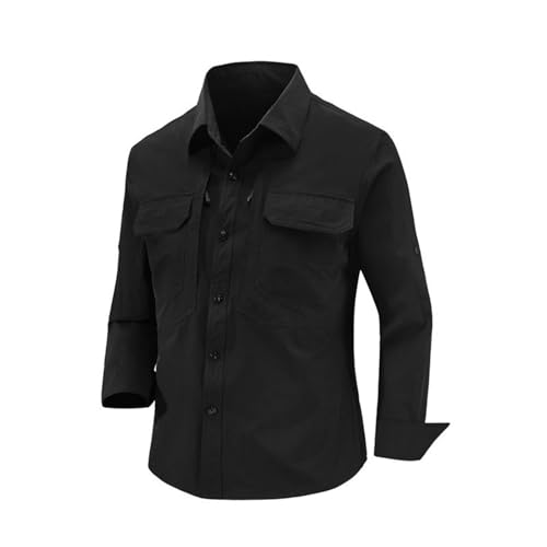 Generisch Arbeitshemd Herren Langarm, Outdoor Hemd Herren Schnelltrocknend, Taschen Freizeithemd Cargohemd Langarmhemd Atmungsaktiv Mit Vielen Regular Fit Herrenhemden Einfarbig Schlupfhemd Casual Generisch Arbeitshemd Herren Langarm, Outdoor Hemd Herren Schnelltrocknend, Taschen Freizeithemd Cargohemd Langarmhemd Atmungsaktiv Mit Vielen Regular Fit Herrenhemden Einfarbig Schlupfhemd Casual von Generisch