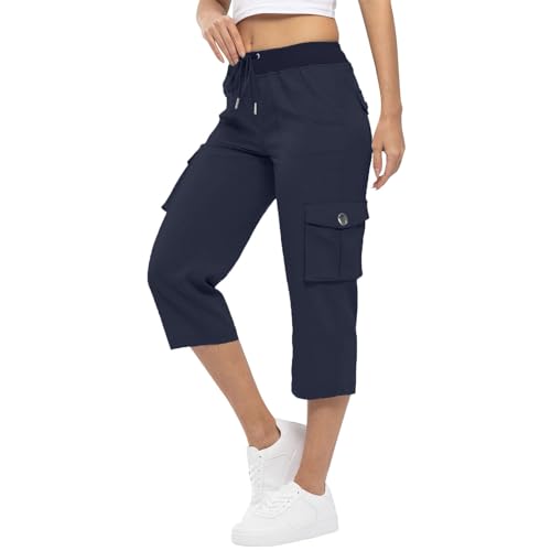 Generisch Arbeitshose Damen Wide Leg Pants Women Low Waist Lockere Jogginghose Outdoorhose Arbeitshose Stretch High Waist In Sieben-Viertel Elegante Kleidung Angebote des Tages Heute 20#Marine XL Generisch Arbeitshose Damen Wide Leg Pants Women Low Waist Lockere Jogginghose Outdoorhose Arbeitshose Stretch High Waist In Sieben-Viertel Elegante Kleidung Angebote des Tages Heute 20#Marine XL von Generisch