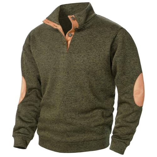 Generisch Arbeitspullover Herren 2025 Basic Pullover Herren Crewneck Sweatshirts Winter Langarmshirts Freizeit Sport Oberteile Shirt Lässiges Baqueme Streetwear Warm Loose Fit Outdoorshirts von Generisch