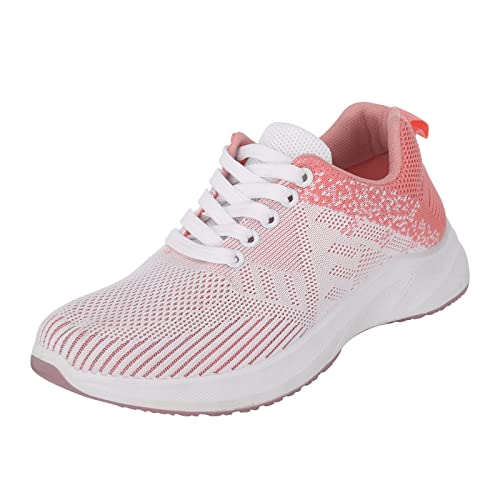 Generisch Arbeitsschuhe Damen Leicht Atmungsaktiv, Halbschuhe Damen Elegant Mit Absatz Bequeme Freizeitschuhe Laufschuhe Sneaker Outdoor Sportschuhe Running Turnschuhe Schnürer Fitness Stoffschuhe von Generisch
