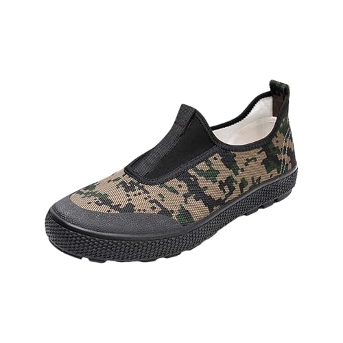 Generisch Arbeitsschuhe Herren Leicht Slip-On Vintage Freizeitschuhe rutschfest Flacheschuhe Weich Leicht Schlupfschuhe Atmungsaktives Liebhaber Straßenschuhen Breeze Schuhe Ohne Schnürung rutschfest von Generisch
