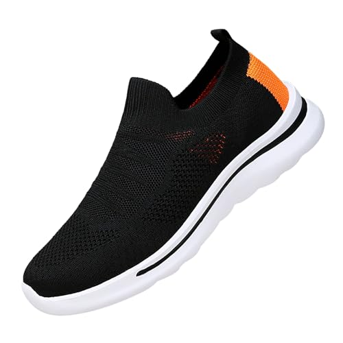 Generisch Arbeitsschuhe Herren Leicht Slip-On Vintage Freizeitschuhe rutschfest Flacheschuhe Weich Leicht Schlupfschuhe Atmungsaktives Liebhaber Straßenschuhen Breeze Schuhe Ohne Schnürung rutschfest von Generisch