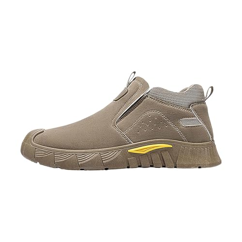 Generisch Arbeitsschuhe Herren Ohne Stahlkappe Sportschuhe - Slip On Weicher Sohle Turnschuhe Ohne SchnüRsenkel Outdoorschuhe Wanderschuhe - Flache rutschfeste Trekkingschuhe Walkingschuhe FüR MäNner von Generisch