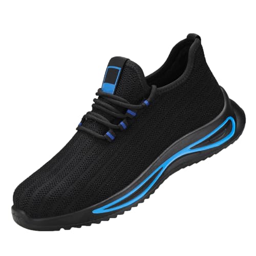Generisch Arbeitsschuhe Herren Sicherheitsschuhe Leicht Stahlkappenschuhe Damen rutschfeste Arbeitsturnschuhe Atmungsaktiv mit Stahlkappe-Numeric_48 von Generisch