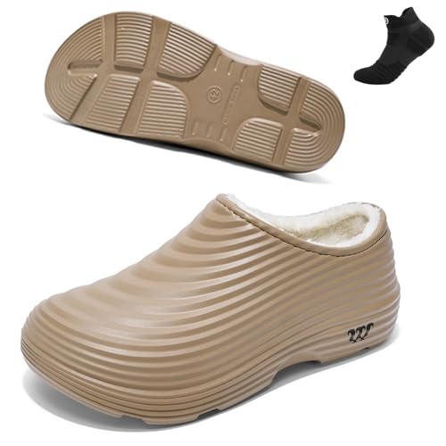 Generisch Armadillo Clogs für Damen und Herren, Armadillo Kochschuhe, rutschfeste Komfort-Clogs, Kochschuhe für Damen im Winter, rutschfest (Khak-A,38) von Generisch