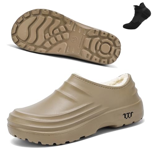 Generisch Armadillo Clogs für Damen und Herren, Armadillo Kochschuhe, rutschfeste Komfort-Clogs, Kochschuhe für Damen im Winter, rutschfest (Khaki,41) von Generisch