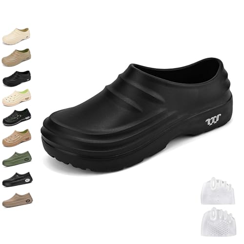 Generisch Armadillo Clogs für Damen und Herren, Armadillo Kochschuhe, rutschfeste Komfort-Clogs, Kochschuhe für Krankenschwestern (Black,39) von Generisch