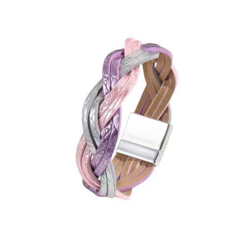 Generisch Armband Leder Herren,Handgewebtes Mehrlagiges Wickelarmband Aus Modischem, Mehrfarbigem Pu-Leder Mit Magnetschnalle, Energieschmuck Für Männer Und Frauen, Hellblau Generisch Armband Leder Herren,Handgewebtes Mehrlagiges Wickelarmband Aus Modischem, Mehrfarbigem Pu-Leder Mit Magnetschnalle, Energieschmuck Für Männer Und Frauen, Hellblau von Generisch