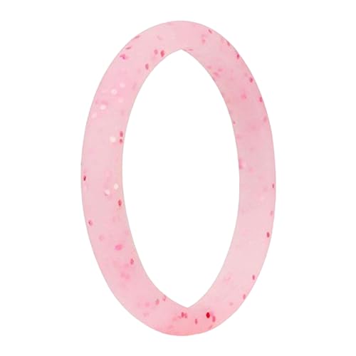 Generisch Armband Zwei Ringe 2,7 mm schmaler glitzernder Silikonring für Paare, Handzubehör, Ring für Männer und Frauen Ehepaar Ringe (Pink, F) von Generisch