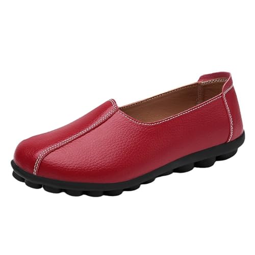 Generisch Atmungsaktive Damen Einzelschuhe Mit Weicher Sohle,Freizeitschuhe Damen Sneaker,Einfarbige Rutschfester Flach Slip-On,Küchenschuhe,Arbeitsschuhe,Weichem Schuhe von Generisch