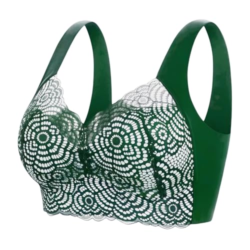 Generisch BHS ohne Bügel für Damen, Übergröße, Eisseide, Spitze, Sport-BH, Übergröße, drahtlose Weste, Bralette mit Lift, beige, L Generisch BHS ohne Bügel für Damen, Übergröße, Eisseide, Spitze, Sport-BH, Übergröße, drahtlose Weste, Bralette mit Lift, beige, L von Generisch