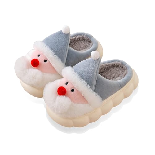 Generisch Baby Hausschuhe Winter Mädchen Jungen Mädchen Weihnachten süße warme weiche rutschfeste Hausschuhe Bush Memory Foam Schuhe Damen Hausschuhe Winter Modern (Grey, 39 Big Kids) von Generisch