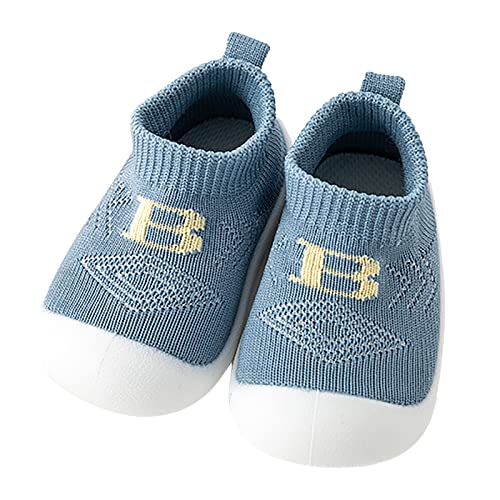 Generisch Baby Kleidung Baby Mädchen Jungen Kinder Freizeitschuhe Briefdrucke Mesh Soft Bottom Atmungsaktive Slip On Sportschuhe Socken Schuhe (Navy, 21 Toddler) von Generisch