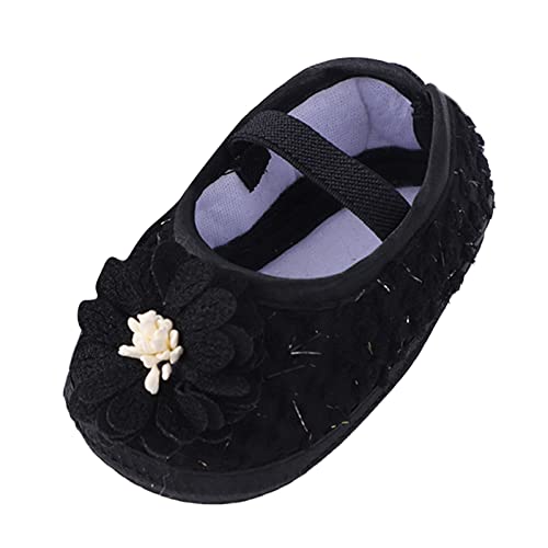 Generisch Baby Kleidung Babyschuhe Mode weiche Sohle Kleinkind Schuhe Perlenkleid Prinzessin Schuhe Kleinkind Schuhe (Black, 18.5 Infant) von Generisch