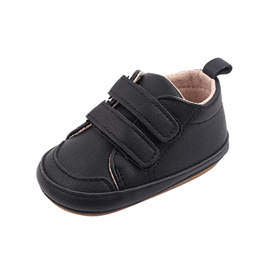 Generisch Baby Kleidung Frühling Sommer Kinder Kleinkinder Kleinkindschuhe Jungen Mädchen Bodensport Flache Sohlen Leichte Bequeme einfarbige Hakenschlaufe (Black, 19 Infant) von Generisch