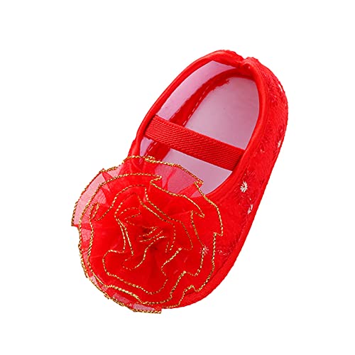 Generisch Baby Kleidung Schuhe Schuhe Kleines Kind Sohle Prinzessin Kleinkind Blumen Schuhe Weiche süße Baby Turnschuhe (Red, 20 Toddler) von Generisch