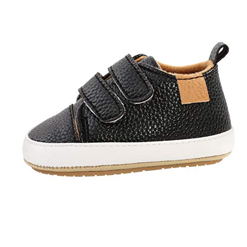 Generisch Baby Kleidung Weiche Baby Jungen Gummi einzige Mädchen -Slip Schuhe Sneaker Baby (Black, 0-6 Months) von Generisch