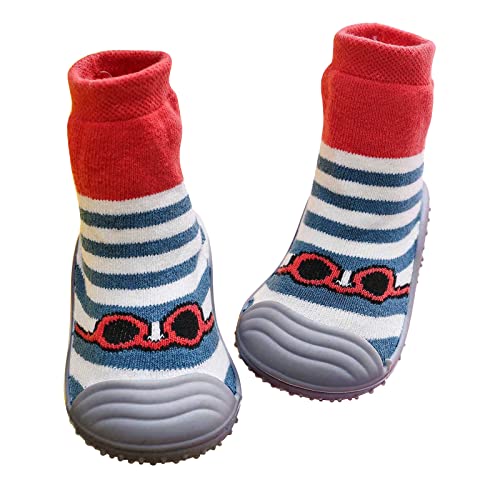 Generisch Baby Kleinkinder -Rutsch Fuzzy Slipper Boden Atmungsaktiv Dicke Jungen Mädchen Indoor Outdoor Winter Warme Schuhe Socken Schuhe Kinder 25 (A, 26 Toddler) von Generisch