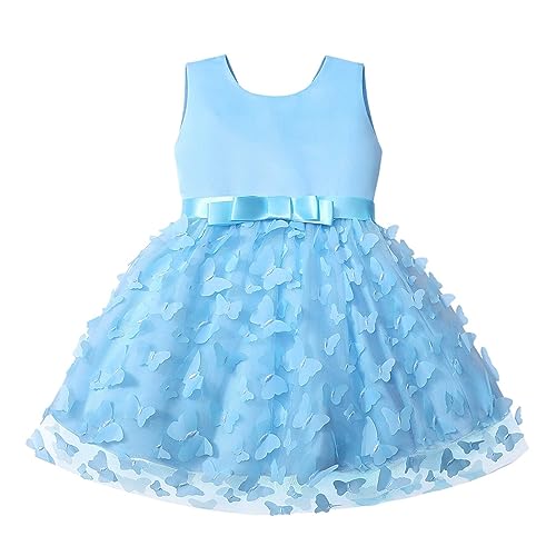 Generisch Baby Mädchen Prinzessin Kleid Blumenmädchenkleid Taufkleid Kleinkinder Schmetterling Festlich Festkleid Hochzeit Prinzessin Tüllkleid Abendkleid von Generisch