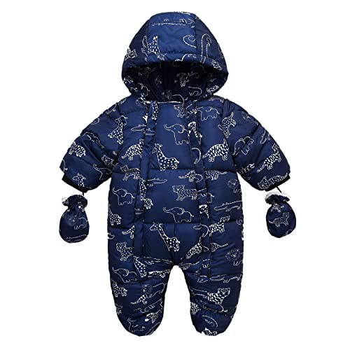 Generisch Baby Schneeanzug 0-3 Monate Schneeanzug Kleinkind Winter Winteranzug Mantel Neugeborene Daunen Babykleidung Lange Mädchen Schneeoverall Kleidung Skianzug Strampler Overall Anzüge von Generisch