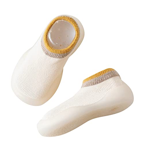 Generisch Baby Sneakers für Kleinkinder weiche Sohlen atmungsaktive Leichtgewicht Lauflernschuhe Bequeme Krabbelschuhe für Mädchen Jungen Frühling Sommer Indoor Outdoor (Beige, 20 Infant) von Generisch