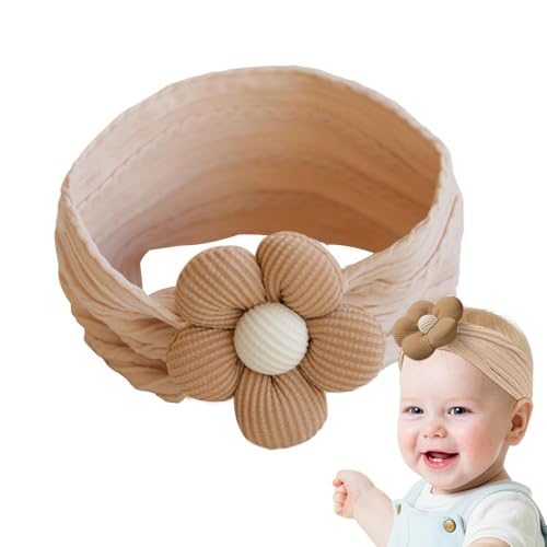 Generisch Baby-Stirnbänder,Stirnbänder für Babys, Baby Stirnband Kopfwickel, Stirnbänder für Neugeborene mit Blume, niedliche dehnbare Stirnbänder, Stirnbänder für Neugeborene von Generisch