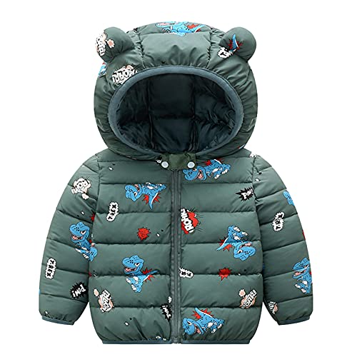 Generisch Baby Winter Jacke 80, Reißverschluss Kapuzenjacke Winddicht Warm Daunenmantel Wintermantel Outdoorjacke Mit Taschen Casual Steppjacke Oberbekleidung Schneeanzug Für Jungen Mädchen 80-120 von Generisch