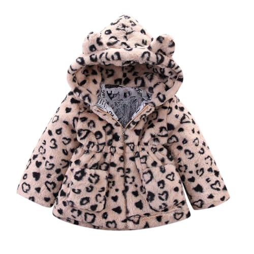 Generisch Baby Winterjacke 98 Kinderkleidung Mädchenmantel Winter Neuer Pelzmantel für Mädchen Kinderimitat Pelzmantel Dick gepolstert Ärmellose Jungen (R, 4-5 Years) von Generisch