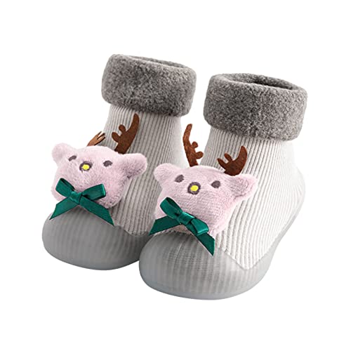 Generisch Babyschuhe Mädchen Krabbelschuhe Hausschuhe mit Anti-Rutsch Lauflernschuhe weiche Sohle Socken Leichte Slip-on Turnschuhe Weiche Sohle Haussocken von Generisch