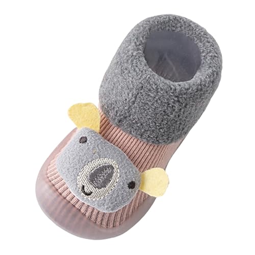 Generisch Babyschuhe Mädchen Krabbelschuhe Hüttenschuhe Baumwolle rutschfest Socken Stoppersocken Niedliche Cartoon Kleinkind Schuhen Antirutschsocken von Generisch