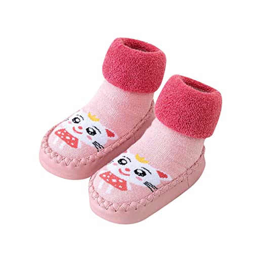 Generisch Babyschuhe Mädchen Krabbelschuhe Stricken Krabbelschuhe mit rutschfeste Atmungsaktive Sneake Leichte Slip-on Turnschuhe Weiche Sohle Haussocken von Generisch